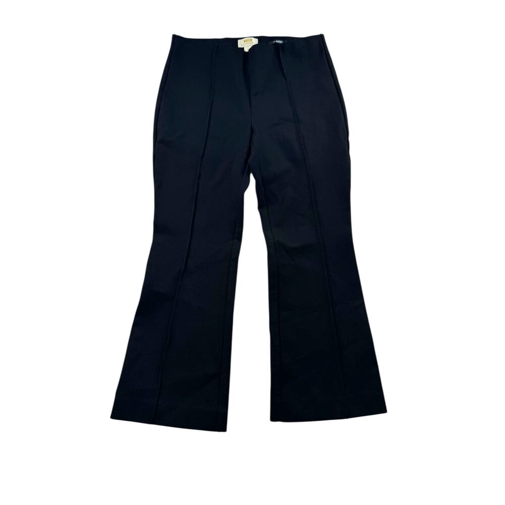 Maeve The Margot Kick Flare Cropped Ponte Pants Size SP Small Petite Black